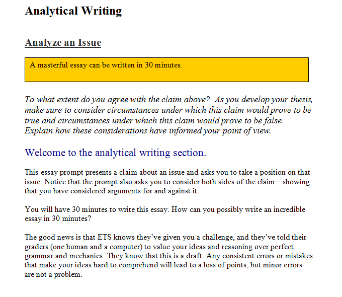 Gre essay writing strategies